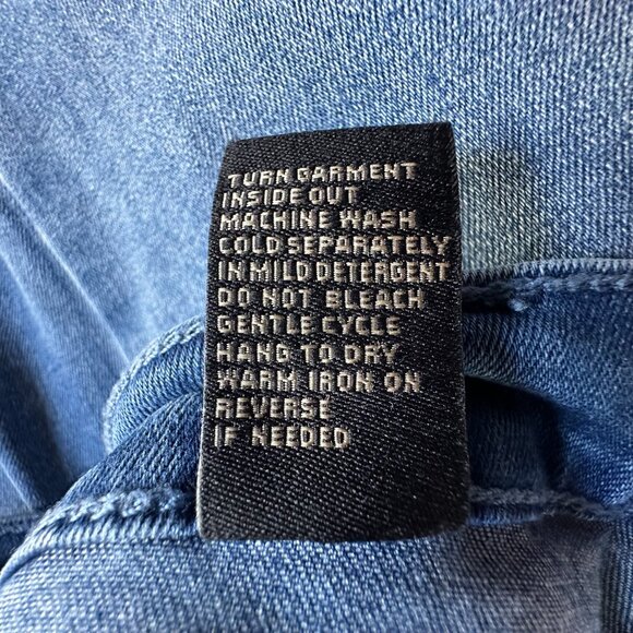 DG2 Diane Gilman Women's 14 Wide Leg Crop Paisley Floral Embroidered Jeans HSN - Picture 9 of 11